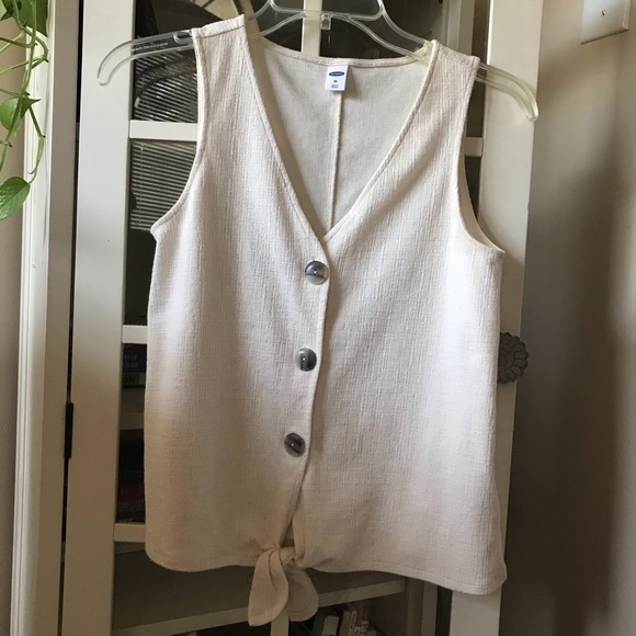 Old Navy buttoned tie front top - Picture 2 of 4